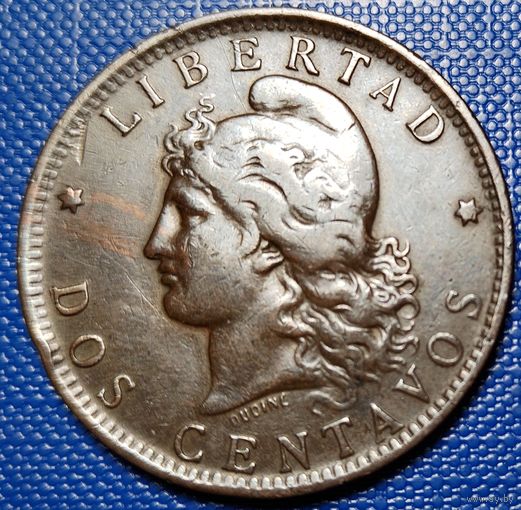 Аргентина 2 сентаво 1890 г.