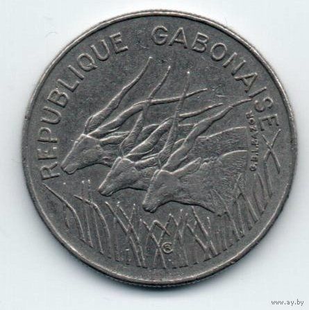 ГАБОНСКАЯ РЕСПУБЛИКА. 100 ФРАНКОВ  1982. ФАУНА.  АНТИЛОПЫ