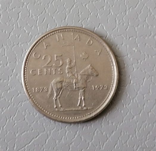 25 центов 1973 г. 100 лет полиции