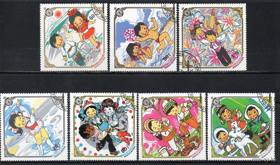 10 лет Фонду ребёнка Монголия 1983 год серия из 7 марок