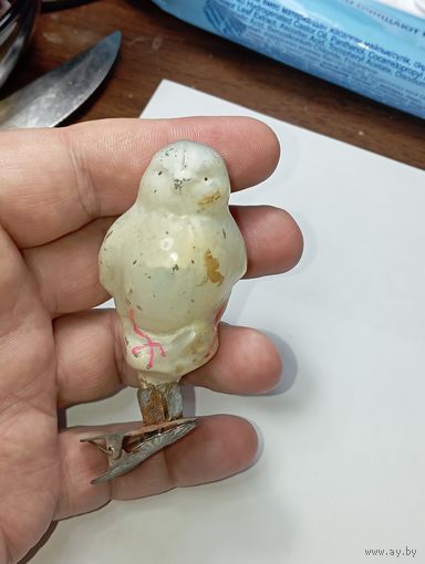 Ёлочная игрушка - Воробей , СССР