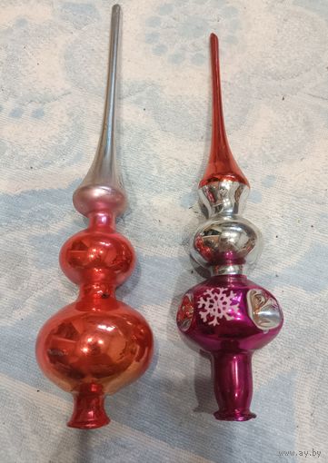 Елочные игрушки, стекло, макушка на ёлку , поштучно