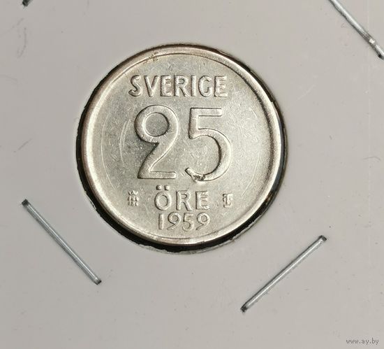 215. 25 эре 1959 г. Серебро