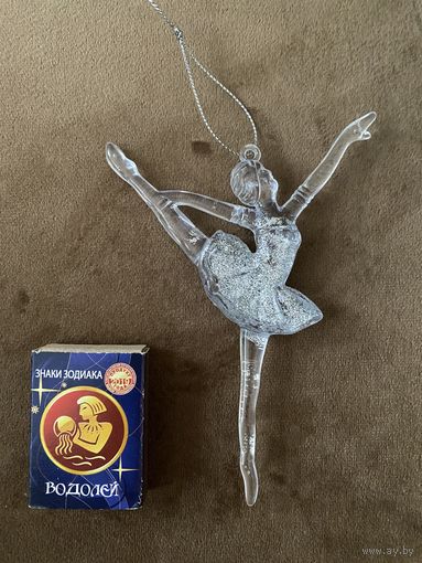 Елочная игрушка. Балерина. (Пластик)