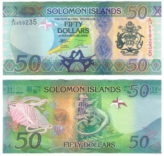 Соломоновы острова 50 долларов 2023 год UNC НОВИНКА