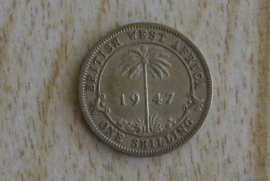 Британская Западная Африка 1 шиллинг 1947 с 1 руб  Нечастая!