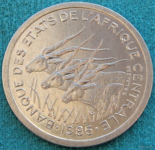 Центральная Африка (BEAC) 1 франк 1985 год  Тираж: 300.000 шт   "Мешковой - Unc"