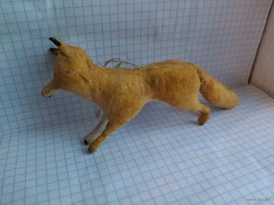 Елочная игрушка папье Маше лиса