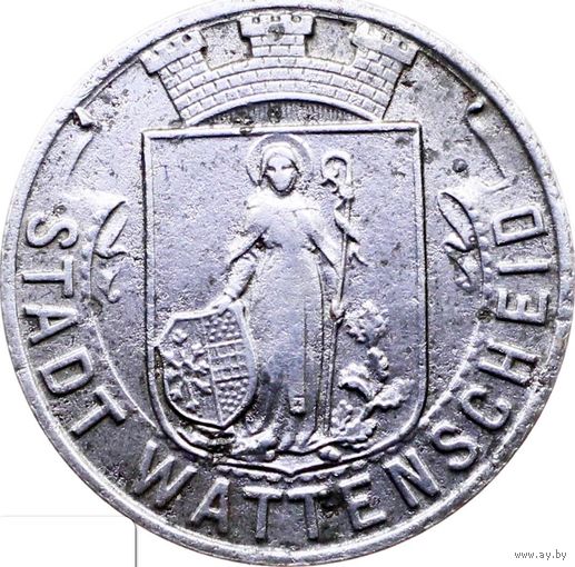 РАСПРОДАЖА!!! - ГЕРМАНИЯ ВАТТЕНШАЙД 10 пфенигов 1919 год