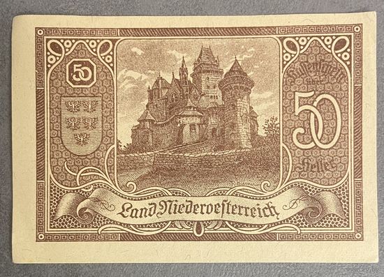 Нотгельды Австрия Ниедорестерейх, 50 геллеров 1920 год