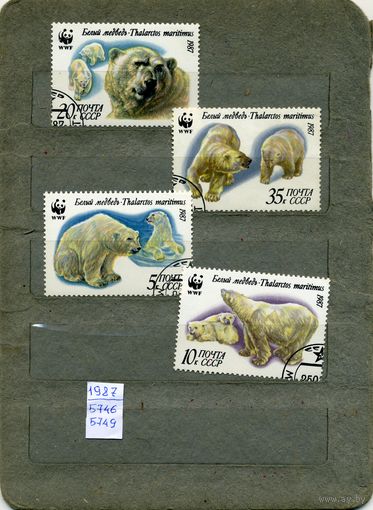 СССР, 1987, БЕЛЫЕ МЕДВЕДИ,  серия 4м, гашен
