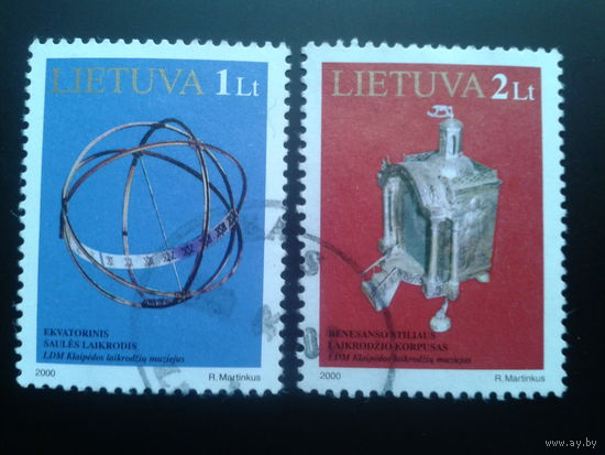 Литва 2000 Техн. памятники, часы Полная серия Михель-2,5 евро гаш