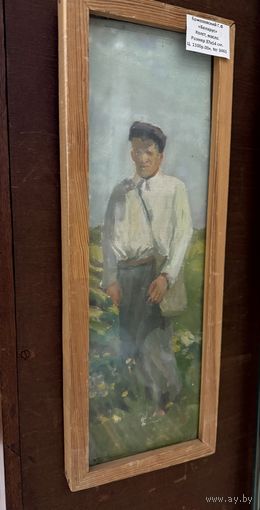 Бржозовский Г.Ф "Беларус", холст. масло. Размер 37х14 см.