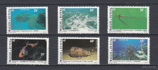 Морская фауна. Уоллес и Футуна. 1981. 6 марок. Michel N 390-395 (12,0  е)