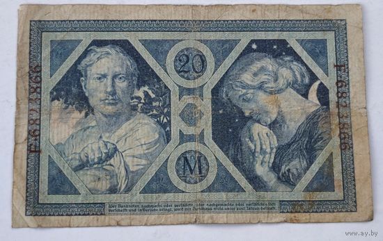 1915 год Германия 20 марок