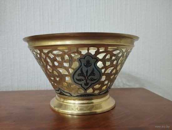 Конфетница. Серебро, позолота, СССР,  875 проба