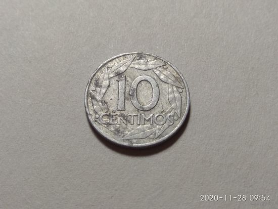 Испания 10 сентимо 1959