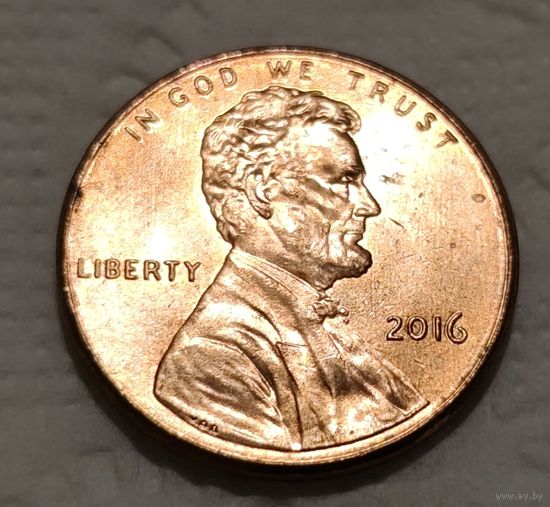 США 1 цент, 2016 Цент Линкольна Без отметки монетного двора (2-8-108)