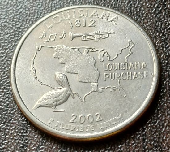 США , 2002   D   Квотер штата Луизиана    ( 1-5-6 )