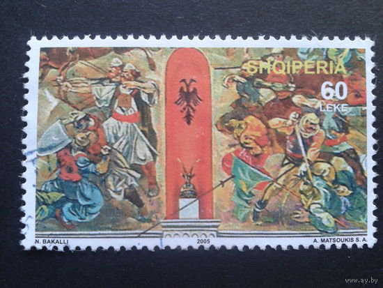 Албания 2005 живопись марка из блока