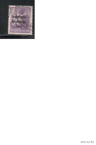 Германия-1948,(Мих.201) гаш.,  Стандарт, Надп., Советская зона оккупации,