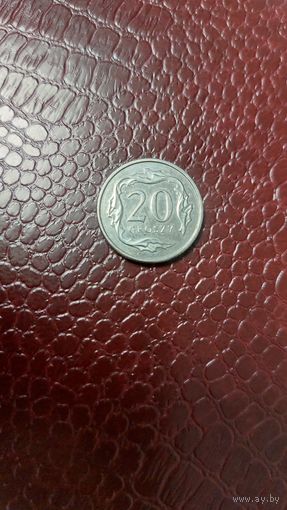 Монета 20 грошей 2018г. Польша. Неплохая!
