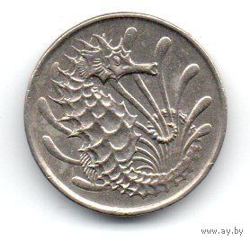 РЕСПУБЛИКА СИНГАПУР. 10 ЦЕНТОВ 1971. ФАУНА. РЫБА. МОРСКОЙ КОНЁК