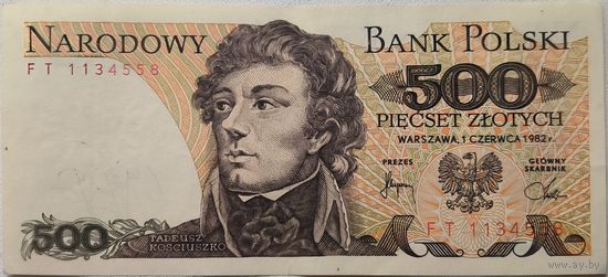 Польша 500 Злотых 1982 FT   ХF 593