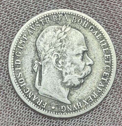 Монета Австро-Венгрия 1 крона 1902 год. Франц Иосиф I. Серебро