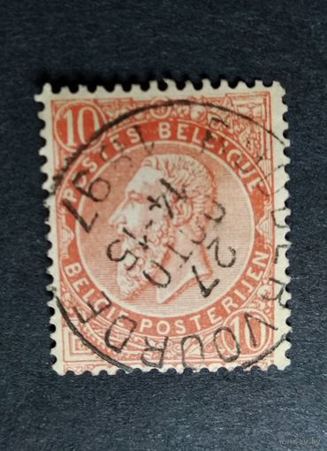 Бельгия \46с\ 1893 Король Леопольд    штемпель RUDDERVOORDE