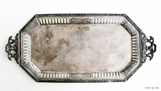 Поднос для сервировки, серебро 800 пробы, Польша, Краков, W.Glixelli, 1872-1895 гг.