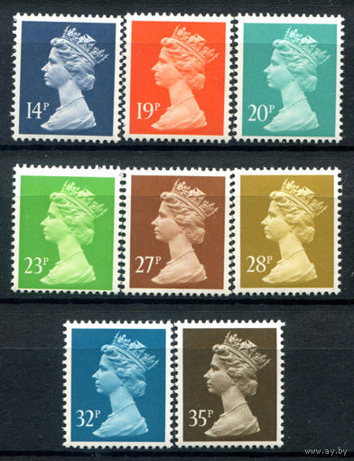 Великобритания - 1988г. - королева Елизавета II, стандартный выпуск - 8 марок - полная серия, MNH [Mi 1162-1169]. #3-GB-Z-1-18