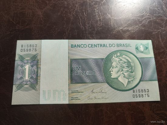 Бразилия 1 крузеиро образца 1980 года UNC p191A(см доп фото)
