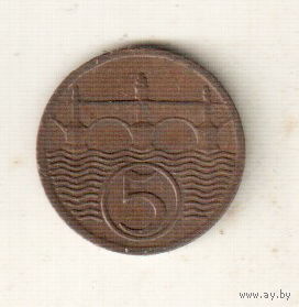 Чехословакия 5 геллер 1923