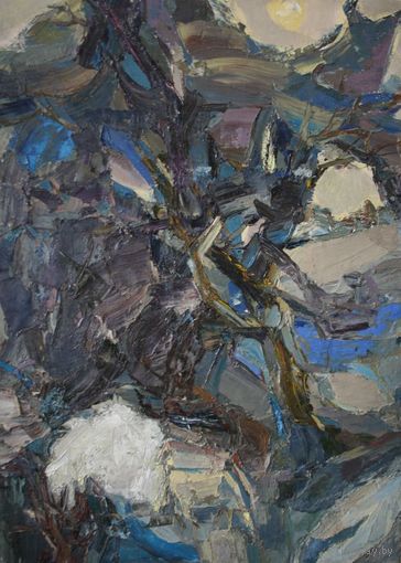 Герасимов В.А авторская работа масло,холст 1980г Член БСМ