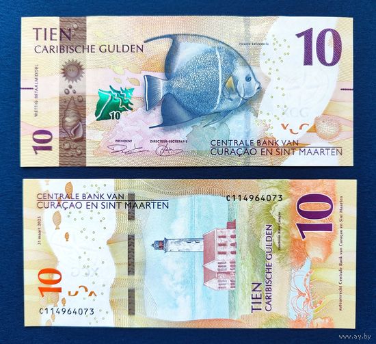 Кюрасао и Синт-Мартен, 10 гульденов 2025 г., P-W1, UNC
