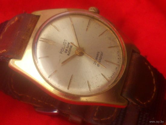Часы ПОЛЕТ де ЛЮКС 29 камней POLJOT de LUXE ПОЗОЛОТА  из СССР 1970-х