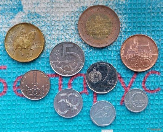 Чехия набор монет 10, 20, 50 геллер; 1, 2, 5, 10, 20, 50 крон, UNC. Предложи свою цену или обмен!