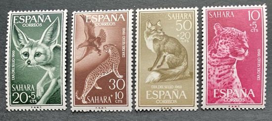 Испанские колонии. Сахара 1960. Фауна 4 марки. 207-210