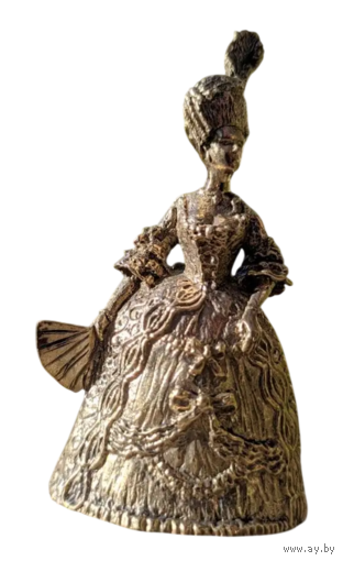 Колокольчик Дама с веером Бронза