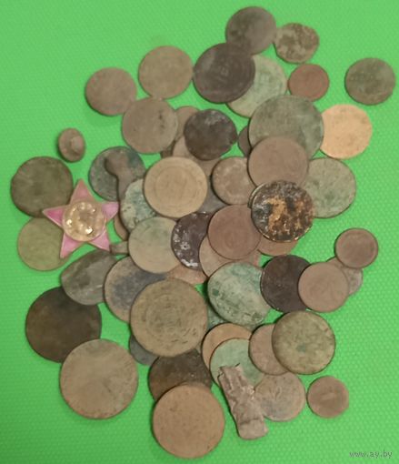 Лот монет (примерно 50 шт.)