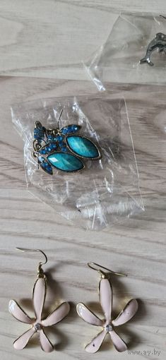 Бижутерия, набор сережек одним лотом