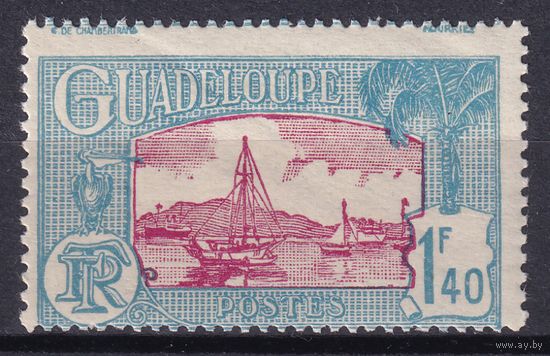 83.FrK. Франция. Колонии. Гваделупа. Местные мотивы. 1940 г. 1,4 Fr. Mi.#159.