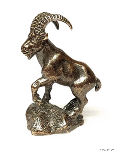 Статуэтка миниатюра Горный козел Латунь