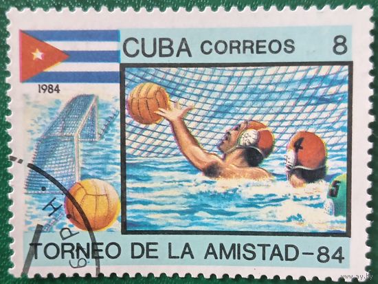 Куба 1984. Спорт. Водное поло. Марка из серии