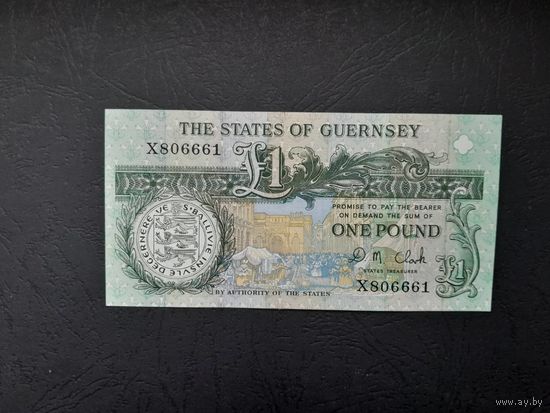 1 фунт 1991 года. Гернси. аUNC.   Распродажа.