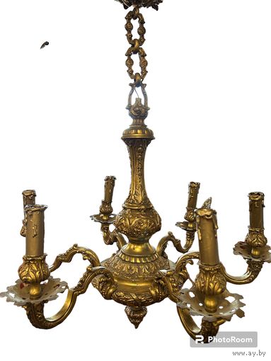 Старинная люстра бронза