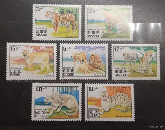 Гвинея Бисау. 1984 год. Фауна. Дикие кошки (702)