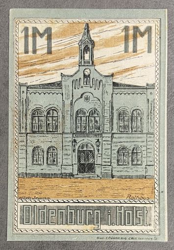 Нотгельд Ольденбург  1 марка 1921 год. Веймарская республика