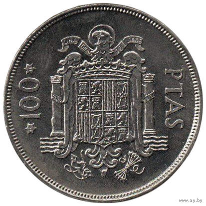 КОРОЛЕВСТВО ИСПАНИЯ. 100 ПЕСЕТ 1975(76). РЕДКАЯ